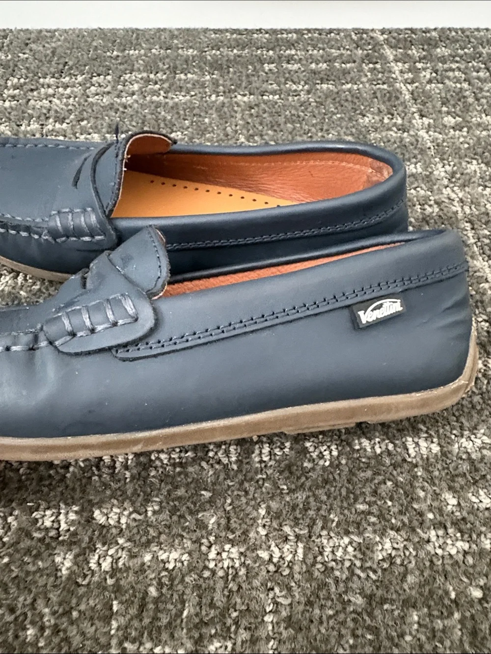 Venettini Navy Blue Kids Moccasin Loafers
